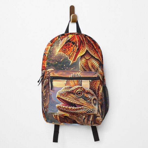 Item preview, Frilled Neck Lizard on Canyon Cliffs at Sunset designed and sold by Lucid Dream Pixel.