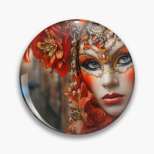 Item preview, Stunning Venice Carnival Masked Beauty Portrait designed and sold by Artessie.