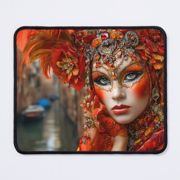 Item preview, Stunning Venice Carnival Masked Beauty Portrait designed and sold by Artessie.