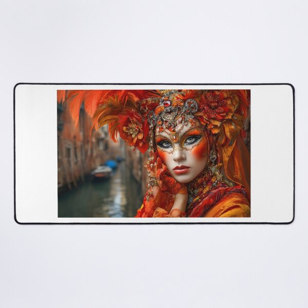 Item preview, Stunning Venice Carnival Masked Beauty Portrait designed and sold by Artessie.