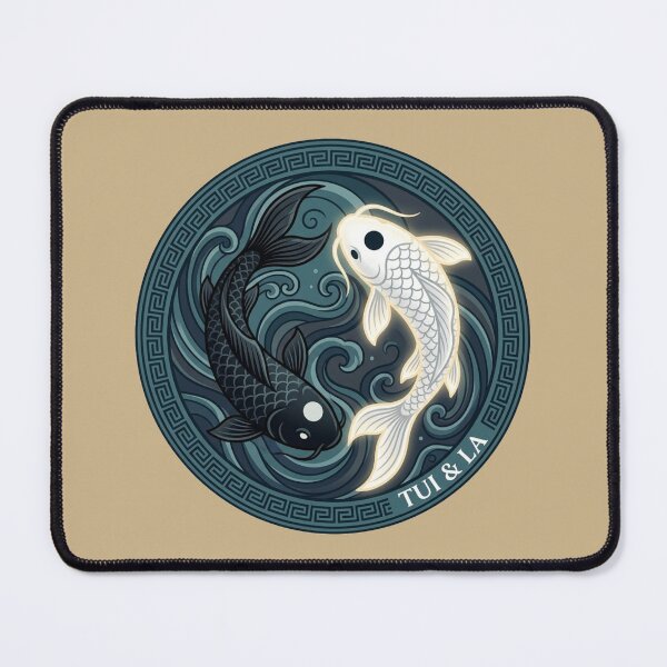 Item preview, Tui and La Moon Ocean Koi Fish Yin Yang Art designed and sold by Fine-Arts-Lab.