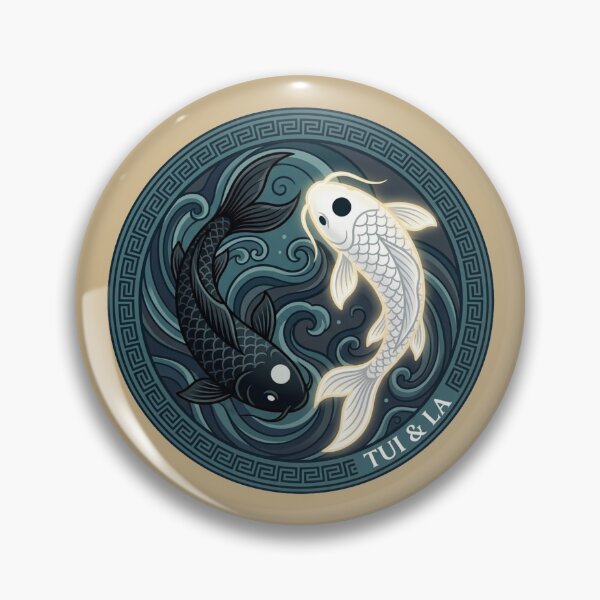 Item preview, Tui and La Moon Ocean Koi Fish Yin Yang Art designed and sold by Fine-Arts-Lab.