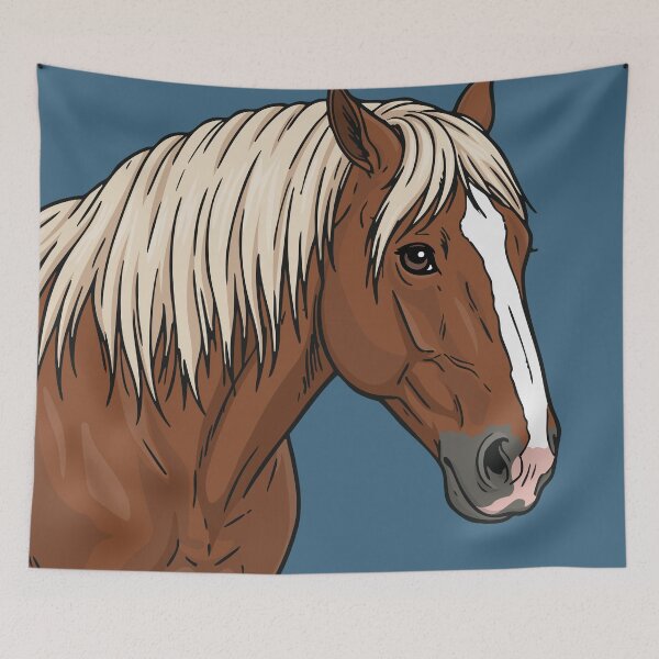 Item preview, The head of the Abtenauer horse with a chestnut coat designed and sold by Cheval-de-coeur.
