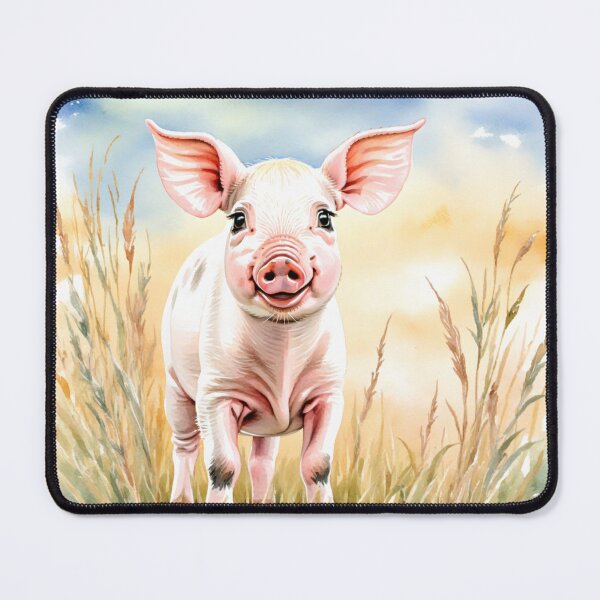 Item preview, Cute Watercolor Piglet in Meadow Grass designed and sold by Hackl20.