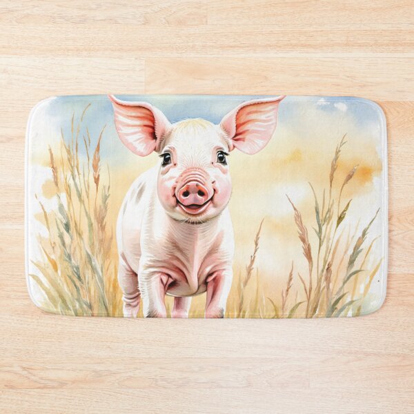 Item preview, Cute Watercolor Piglet in Meadow Grass designed and sold by Hackl20.