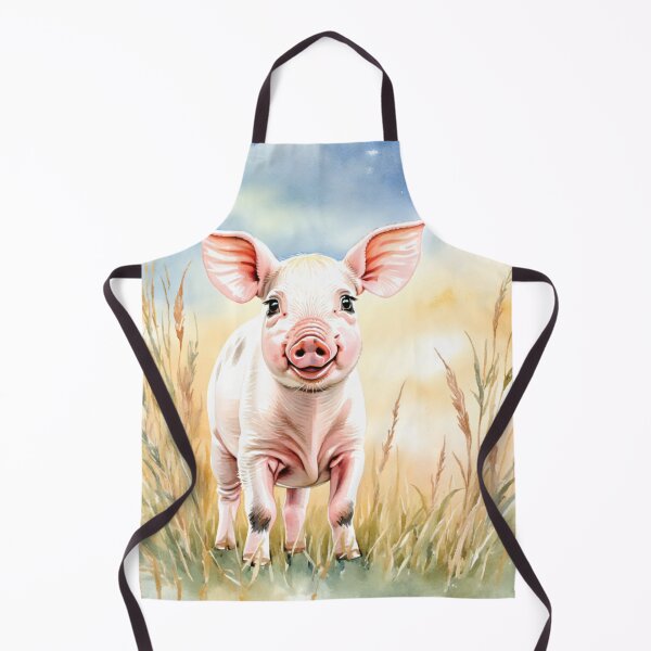 Item preview, Cute Watercolor Piglet in Meadow Grass designed and sold by Hackl20.