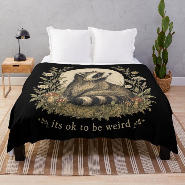 Item preview, It’s Ok To Be Weird Raccoon designed and sold by AvaLawley.