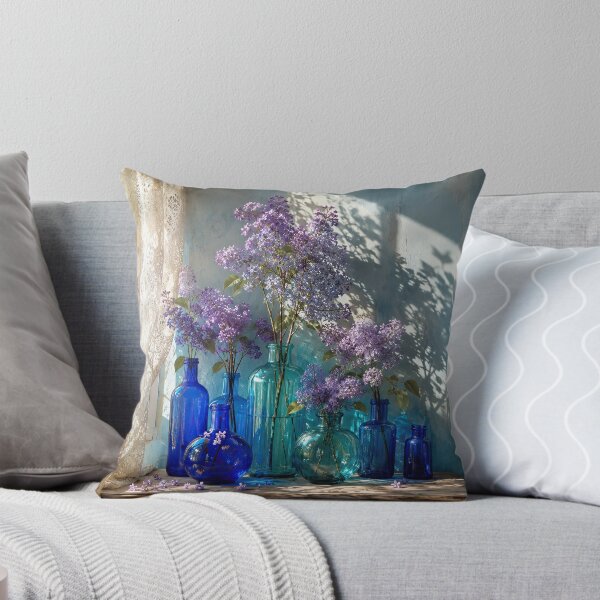 Item preview, Sunlit Lilacs in Cobalt designed and sold by andreisky.