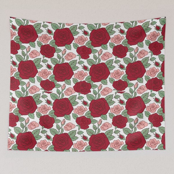 Item preview, Classic Red and Pink Rose Garden Pattern designed and sold by AIG - Andrei Ilie Graphics.