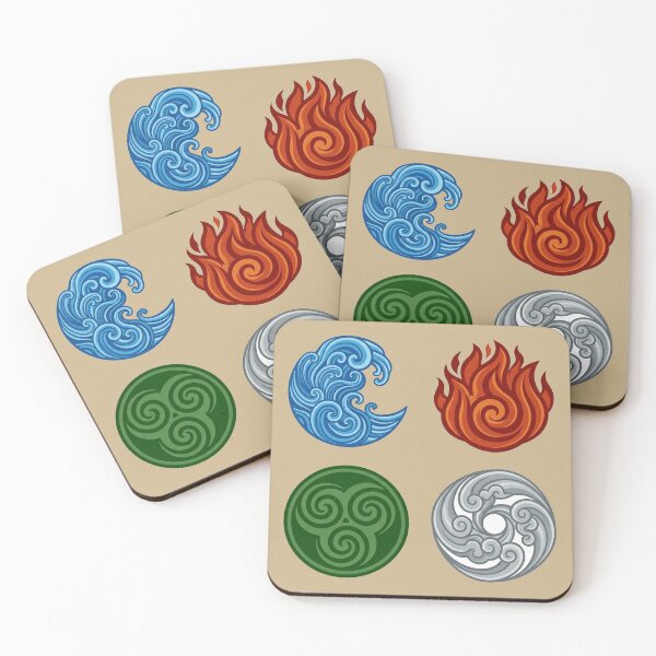 Item preview, Four Elements Symbols Water Fire Earth Air Art designed and sold by Fine-Arts-Lab.