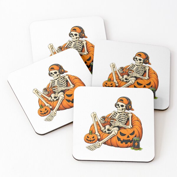 Item preview, Gamer Skeleton Spooky Halloween Pumpkin Fun designed and sold by OlyvieArt.