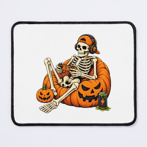 Item preview, Gamer Skeleton Spooky Halloween Pumpkin Fun designed and sold by OlyvieArt.