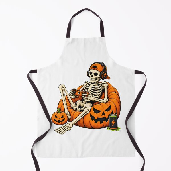 Item preview, Gamer Skeleton Spooky Halloween Pumpkin Fun designed and sold by OlyvieArt.