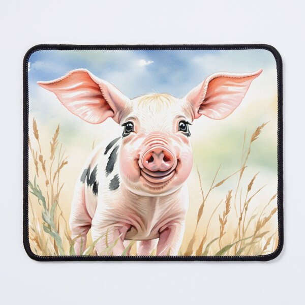 Item preview, Cute Watercolor Piglet in Meadow Grass designed and sold by Hackl20.