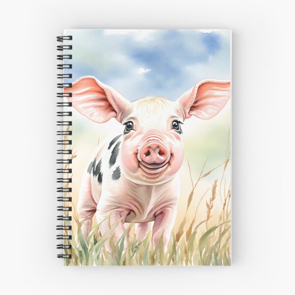 Artikelvorschau, Niedliches Aquarell Ferkel im Wiesengras entworfen und verkauft von Hackl20.