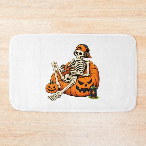Item preview, Gamer Skeleton Spooky Halloween Pumpkin Fun designed and sold by OlyvieArt.