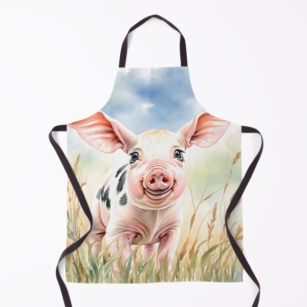 Item preview, Cute Watercolor Piglet in Meadow Grass designed and sold by Hackl20.