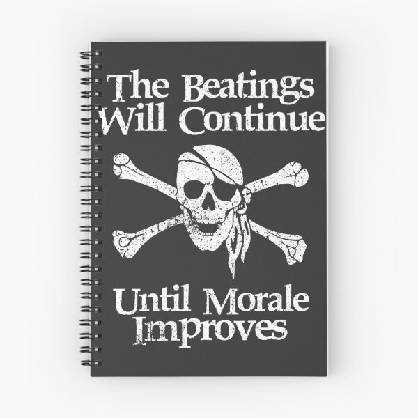 Item preview, Funny Pirate Quote The Beatings Will Continue Until Morale Improves Humorous Nautical Saying designed and sold by dianthuss.