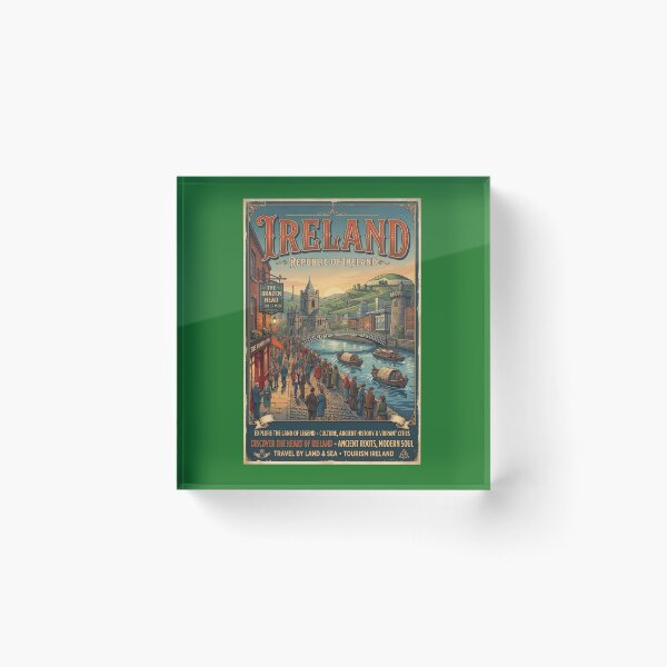 Item preview, Vintage Ireland Travel Poster - Republic of Ireland designed and sold by ArtworkNorth.