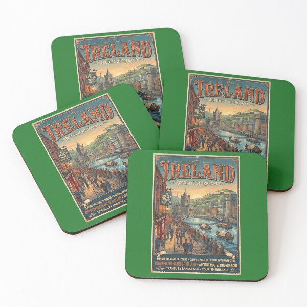 Item preview, Vintage Ireland Travel Poster - Republic of Ireland designed and sold by ArtworkNorth.