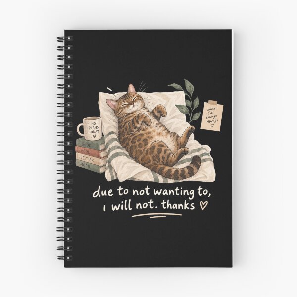 Item preview, Due To Not Wanting To I Will Not Thanks Cat Shirt, Funny Sarcastic Cat Tee, Introvert Humor Shirt, Cat Lover Gift designed and sold by Quiajia.
