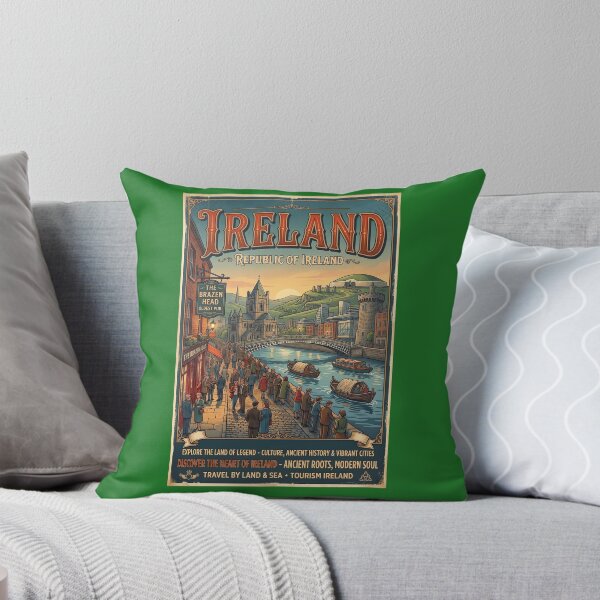 Item preview, Vintage Ireland Travel Poster - Republic of Ireland designed and sold by ArtworkNorth.
