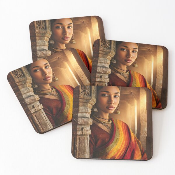 Item preview, Elegant woman in vibrant traditional attire portrait designed and sold by Artessie.
