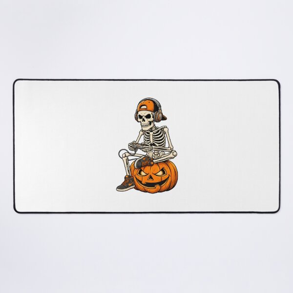 Item preview, Skeleton Gamer Jack-o-Lantern Halloween Orange designed and sold by OlyvieArt.