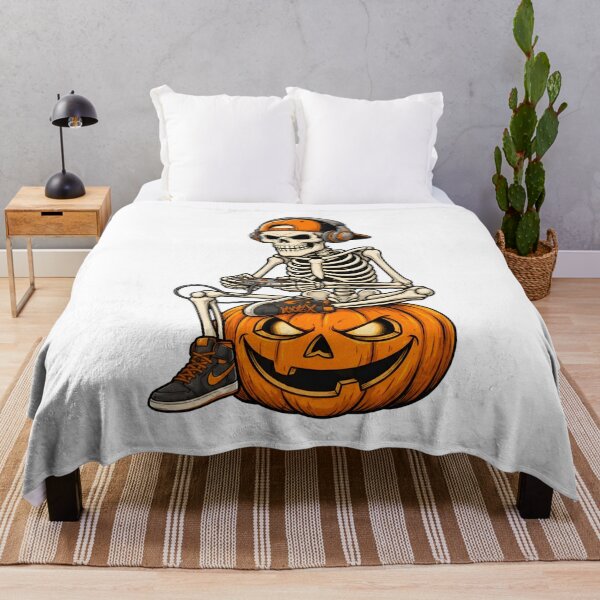 Item preview, Skeleton Gamer Jack-o-Lantern Halloween Orange designed and sold by OlyvieArt.