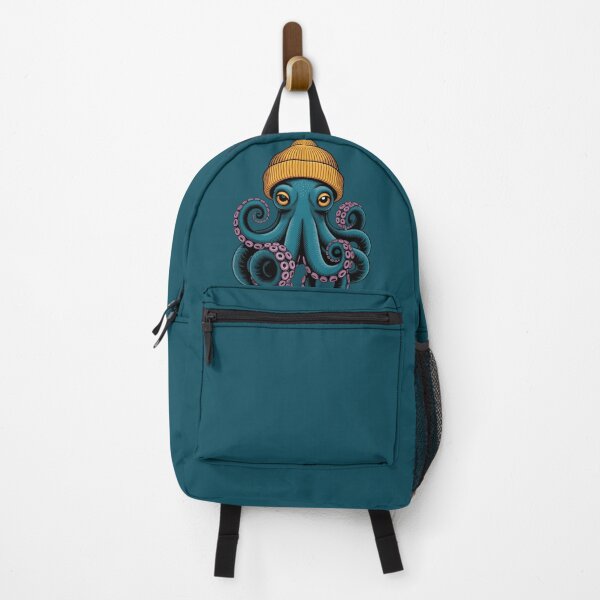 Item preview, Cool Octopus in Beanie Hat – Urban Hipster Winter Animal Art designed and sold by ZyxDes.