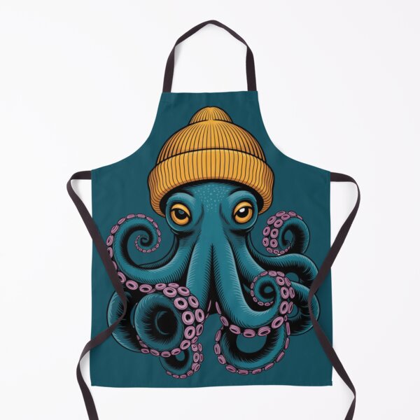 Item preview, Cool Octopus in Beanie Hat – Urban Hipster Winter Animal Art designed and sold by ZyxDes.
