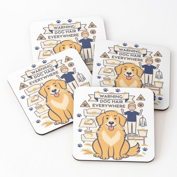 Item preview, Warning Dog Hair Everywhere – Funny Golden Retriever designed and sold by ClaussShop.