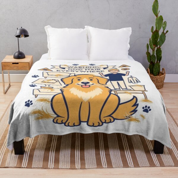 Item preview, Warning Dog Hair Everywhere – Funny Golden Retriever designed and sold by ClaussShop.