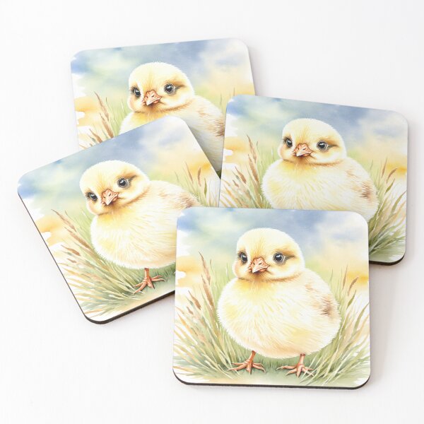 Item preview, Cute Watercolor Chick in Meadow Grass designed and sold by Hackl20.