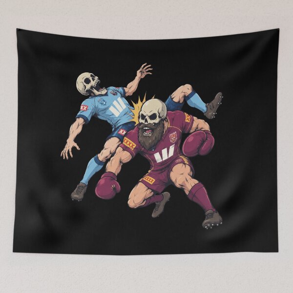 Item preview, Skull Rugby League designed and sold by FieldsnancyArts.