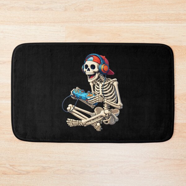Item preview, Skeleton Gamer with Headphones and Controller designed and sold by OlyvieArt.