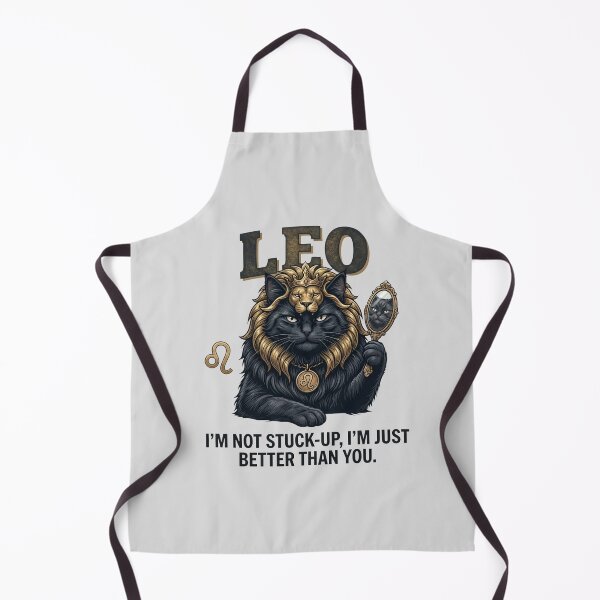 Item preview, Leo Black Cat – Funny Sarcastic Zodiac Cat designed and sold by NadinArtStudio.