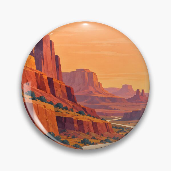 Item preview, Geometric Desert Canyon Road at Golden Sunset designed and sold by Jaani-T.