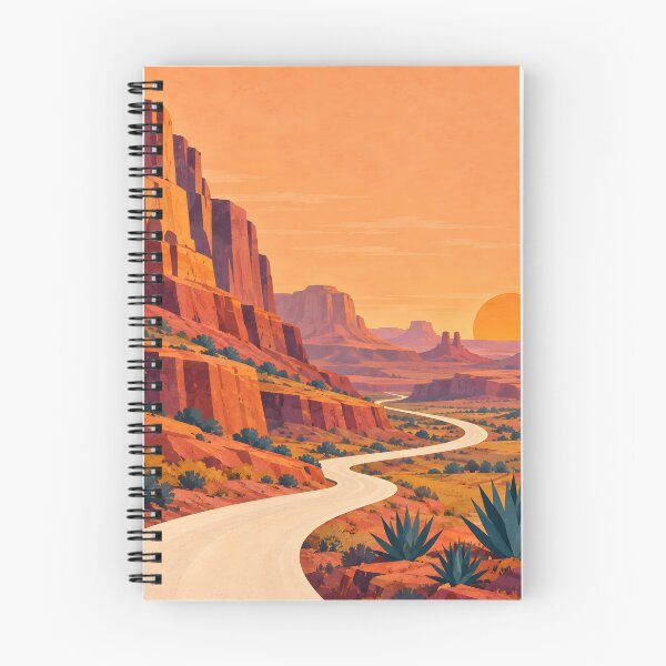 Item preview, Geometric Desert Canyon Road at Golden Sunset designed and sold by Jaani-T.