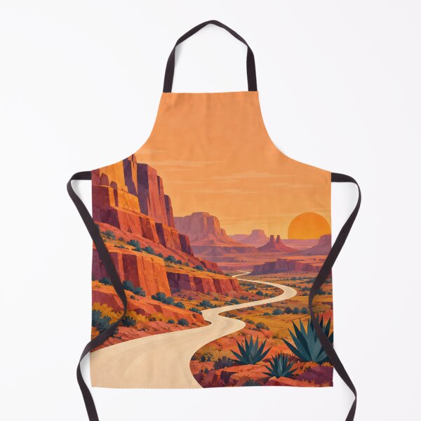 Item preview, Geometric Desert Canyon Road at Golden Sunset designed and sold by Jaani-T.