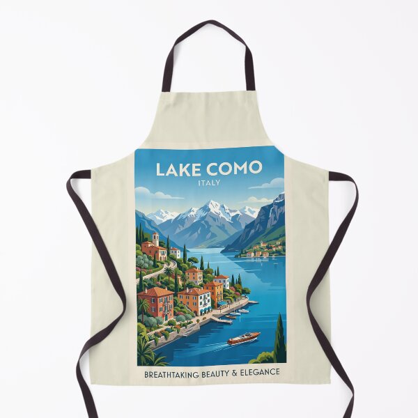 Item preview, Lake Como Italy Vintage Travel Poster designed and sold by ArtworkNorth.