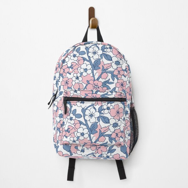 Item preview, Pink Blue Cherry Blossom Floral Pattern designed and sold by AIG - Andrei Ilie Graphics.