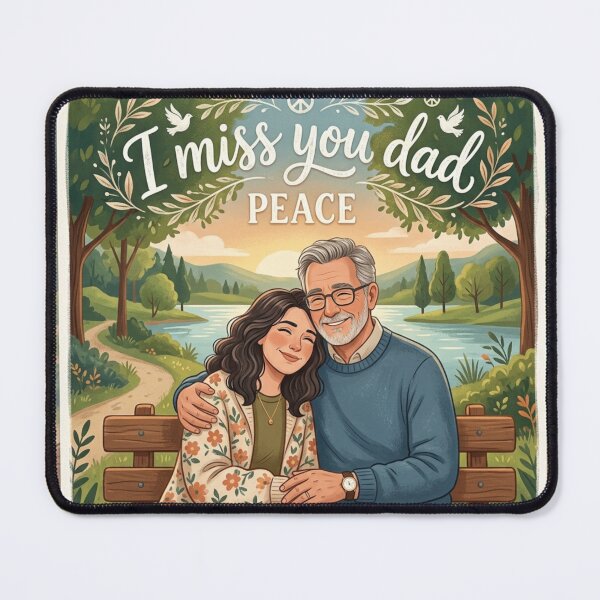 Item preview, I Miss You Dad Memorial Peace Dove Heart Artwork designed and sold by Alta-store.