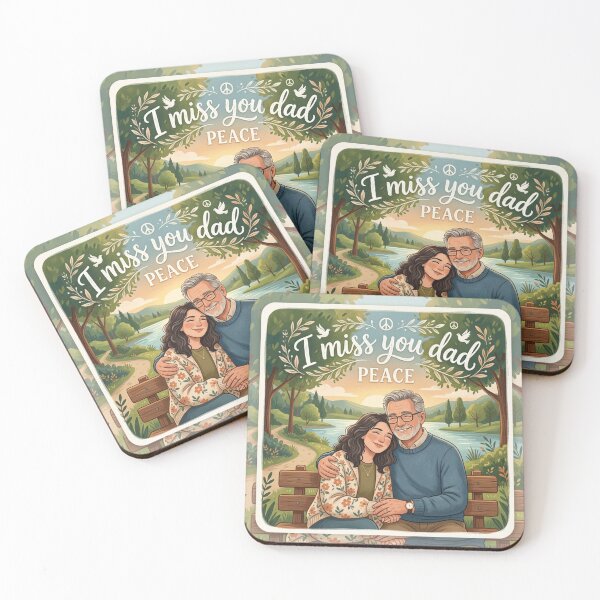 Item preview, I Miss You Dad Memorial Peace Dove Heart Artwork designed and sold by Alta-store.