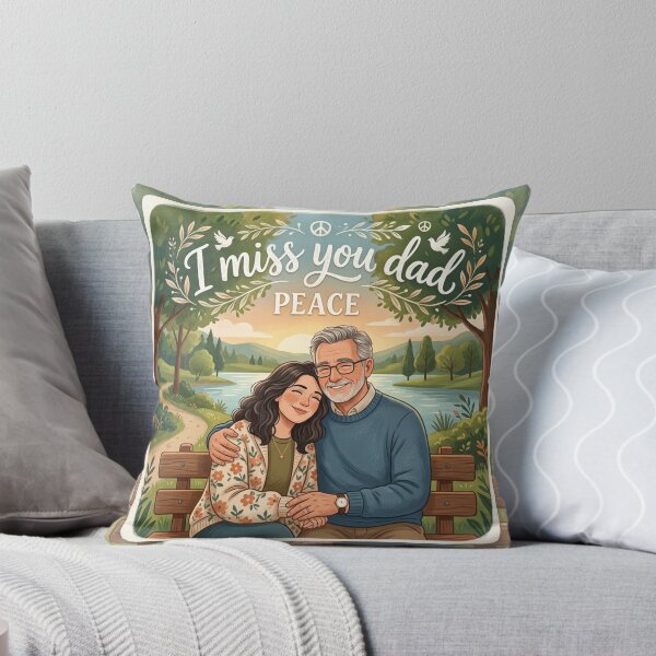 Item preview, I Miss You Dad Memorial Peace Dove Heart Artwork designed and sold by Alta-store.