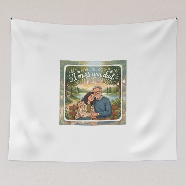 Item preview, I Miss You Dad Memorial Peace Dove Heart Artwork designed and sold by Alta-store.