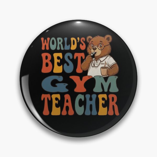 Item preview, World's Best Gym Teacher Retro Groovy    designed and sold by ViralVector.