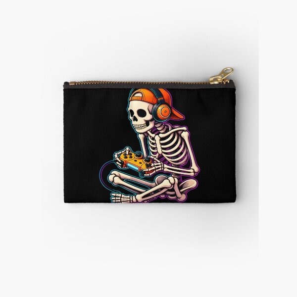 Item preview, Neon Skeleton Gamer Headphones Cap Controller Art designed and sold by OlyvieArt.