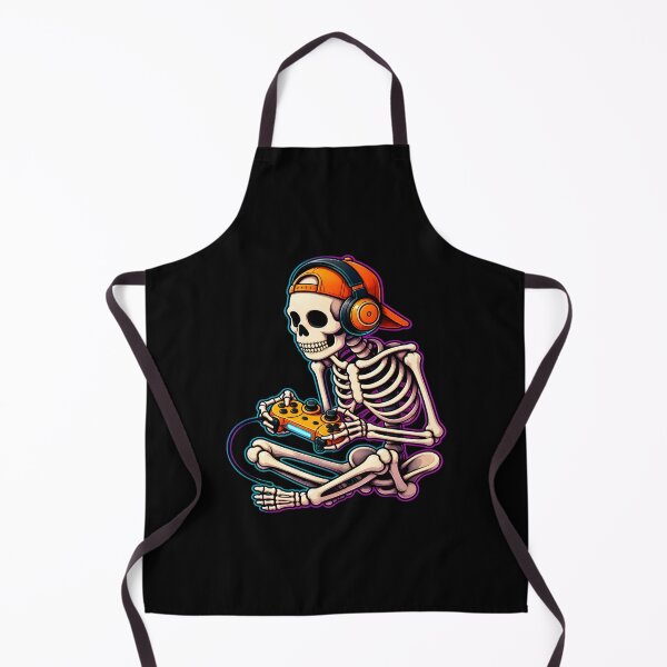 Item preview, Neon Skeleton Gamer Headphones Cap Controller Art designed and sold by OlyvieArt.