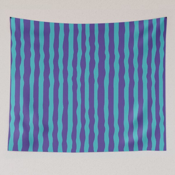 Item preview, Turquoise PurpleWavy Stripes Abstract PatternColor Design designed and sold by BigDigital.